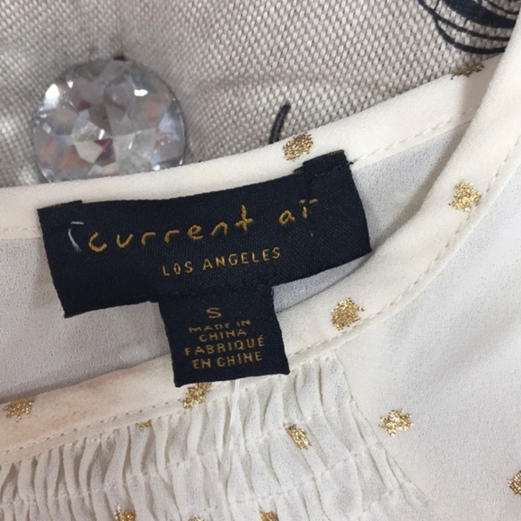 Current Air Metallic Dot Smocked Top - Picture 3 of 9